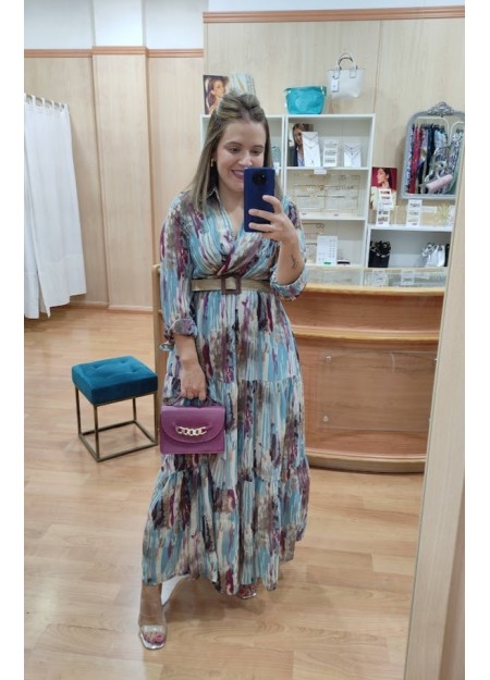 VESTIDO TURQUESA