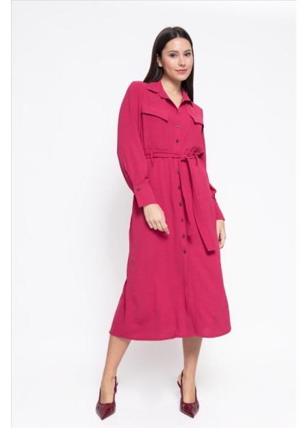 VESTIDO CAMISERO GROSELLA